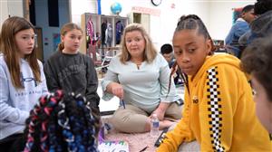 teacher with students 